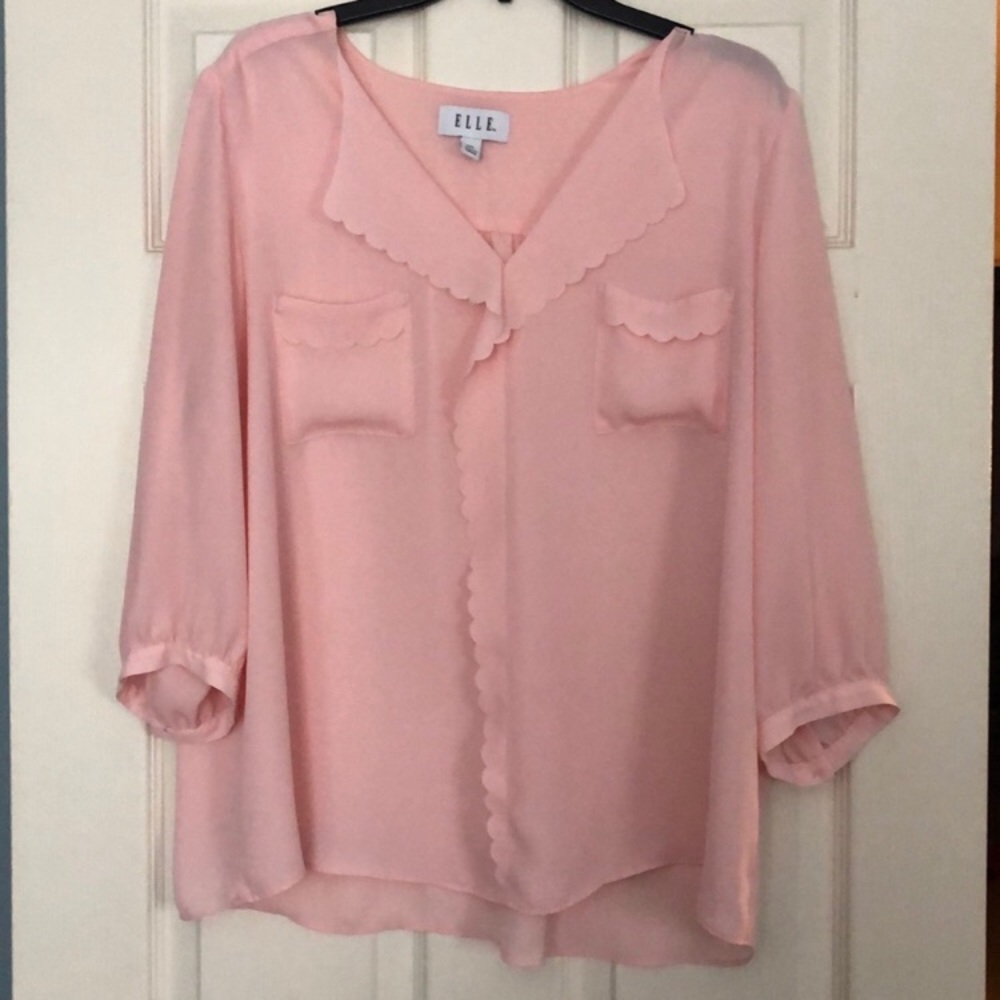 Elle Light Pink 3/4 Length Blouse